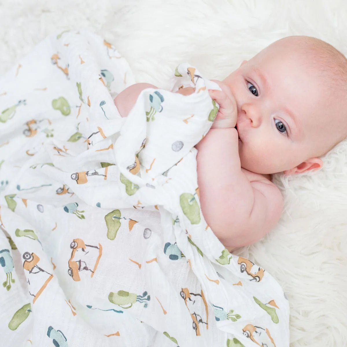 Lulujo Muslin Swaddle Golf - Princess and the Pea Boutique