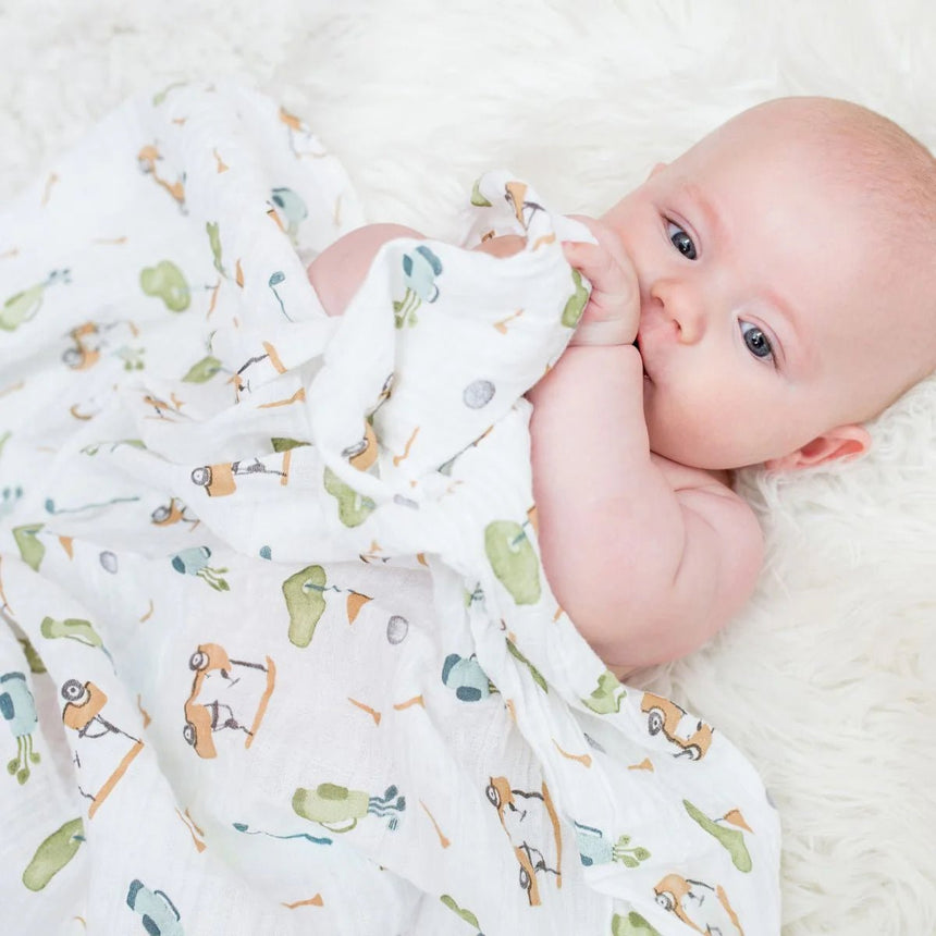 Lulujo Muslin Swaddle Golf - Princess and the Pea Boutique