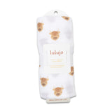 Lulujo Muslin Swaddle - Highland Cows - Princess and the Pea Boutique