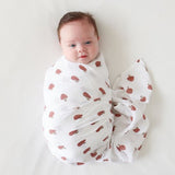 Lulujo Muslin Swaddle - Mushroom - Princess and the Pea Boutique