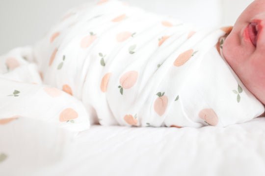 Lulujo Muslin Swaddle - Peaches - Princess and the Pea Boutique