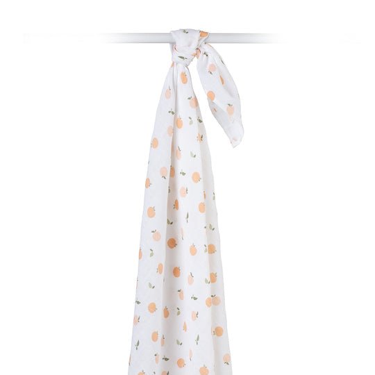 Lulujo Muslin Swaddle - Peaches - Princess and the Pea Boutique