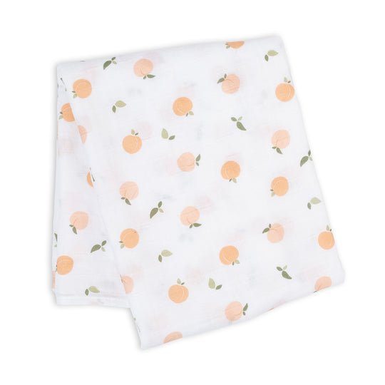 Lulujo Cotton Muslin Swaddle Blanket Peaches