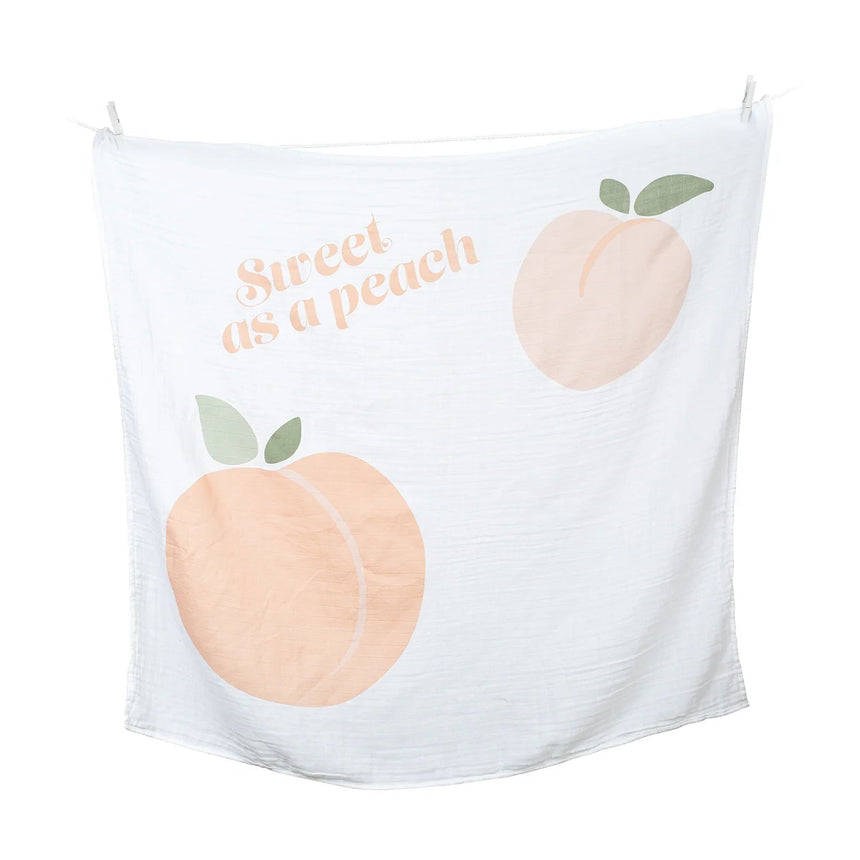 Lulujo Sweet as a Peach - Milestone Blanket - Princess and the Pea Boutique