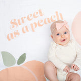 Lulujo Sweet as a Peach - Milestone Blanket - Princess and the Pea Boutique