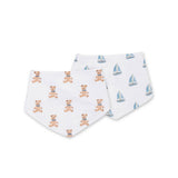 Lulujo Vintage Bears & Sailboats - Bandana Bibs - Princess and the Pea Boutique