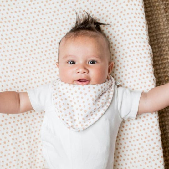 Lulujo Yellow Wildflowers & Dots - Bandana Bibs 2 Pack - Princess and the Pea Boutique