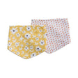 Lulujo Yellow Wildflowers & Dots - Bandana Bibs 2 Pack - Princess and the Pea Boutique