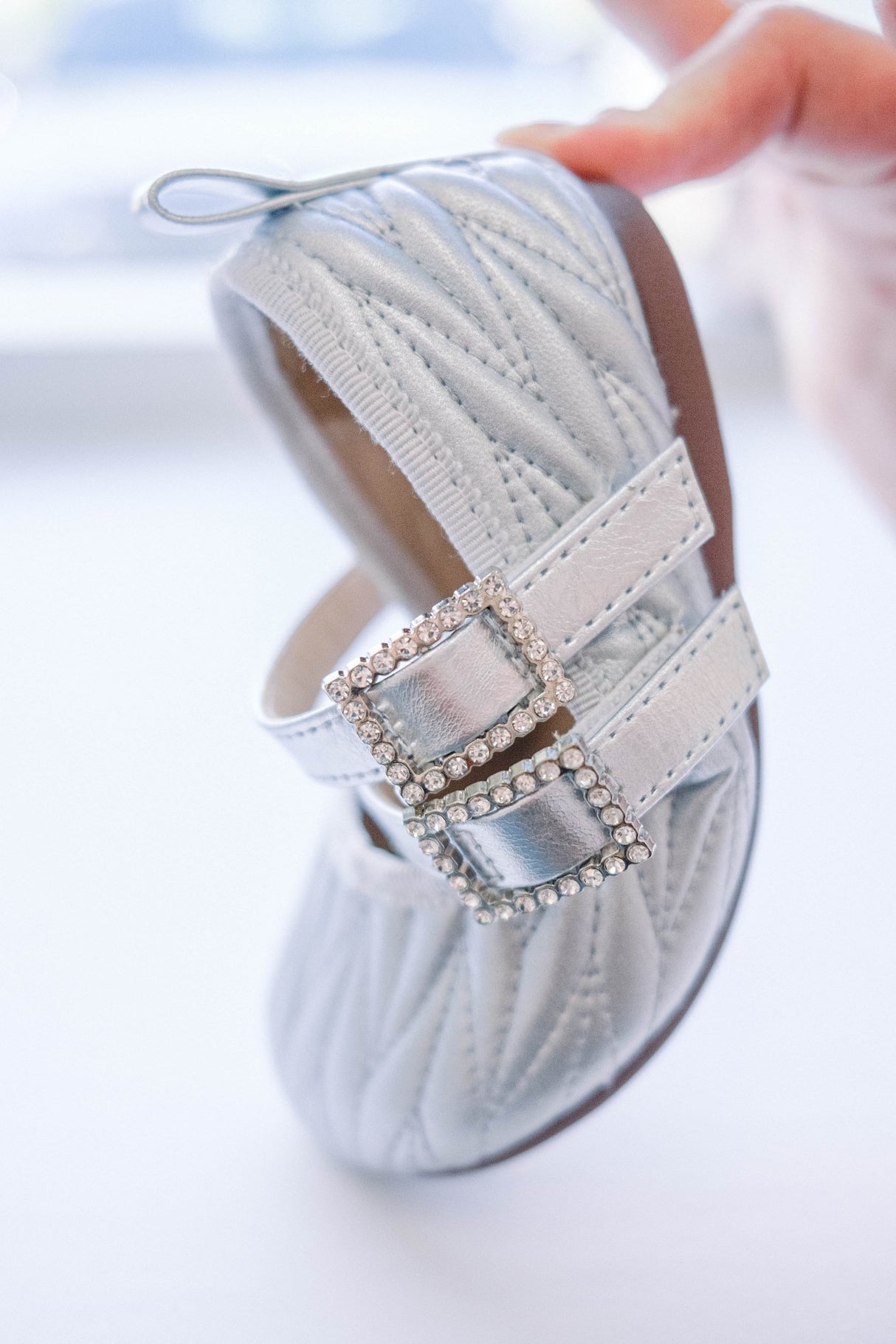 Luna Luxe Double - Strap Mary Jane – Silver - Princess and the Pea Boutique