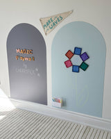 Magic Playwall - Arch Magnetic Wall Decal for Kids: Stone Grey - Princess and the Pea Boutique