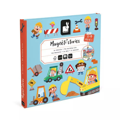 Janod Magnetistories - - The Building Site 30pcs