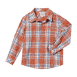 Me & Henry ATWOOD woven shirt rust/blue washed plaid - Princess and the Pea Boutique