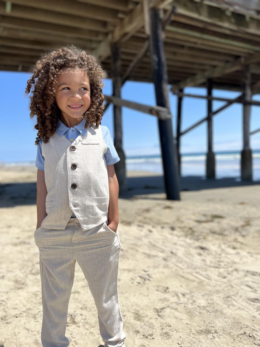 Me & Henry CHARLES Woven Pants - Cream - Princess and the Pea Boutique