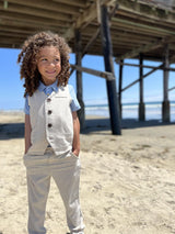 Me & Henry CHARLES Woven Pants - Cream - Princess and the Pea Boutique