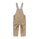 Me & Henry GENTRY Beige Moleskin Woven Overalls - Princess and the Pea Boutique