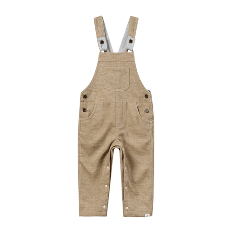 Me & Henry GENTRY Beige Moleskin Woven Overalls - Princess and the Pea Boutique