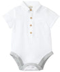 Me & Henry Helford Woven onesie - White - Princess and the Pea Boutique