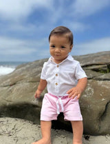 Me & Henry Helford Woven onesie - White - Princess and the Pea Boutique