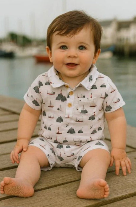 Me & Henry Molokai Printed woven romper - Princess and the Pea Boutique