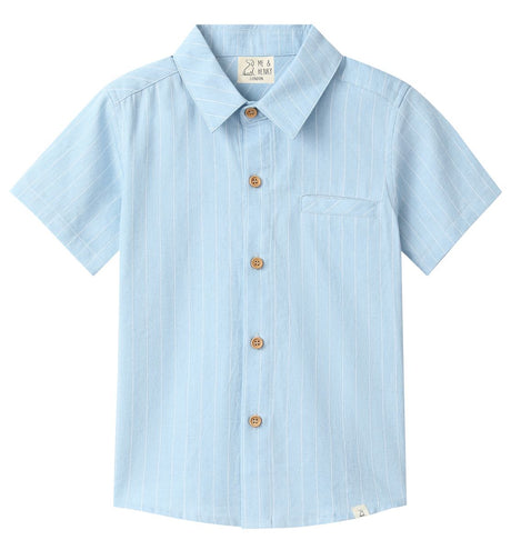 Me & Henry NEWPORT Woven shirt - Chambray stripe - Princess and the Pea Boutique