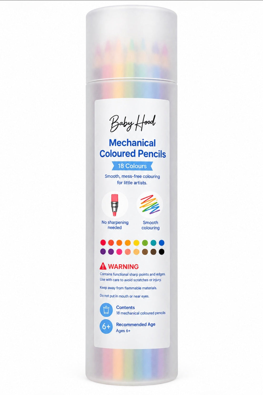 Mechanical Colored Pencils 18 Colors - Princess and the Pea Boutique