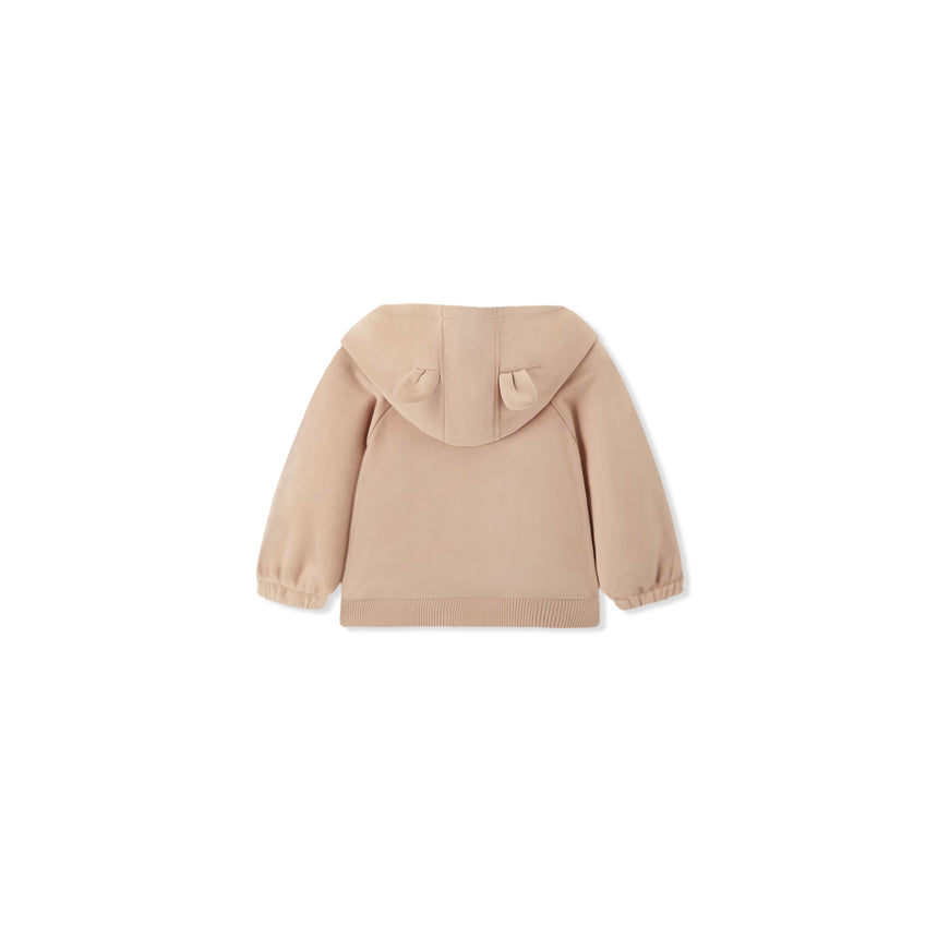 Milkbarn Bear Ear Hoodie Dusty Rose - Princess and the Pea Boutique