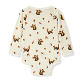 Milkbarn Luxe Stretch Long Sleeve One Piece e Chipmunk - Princess and the Pea Boutique