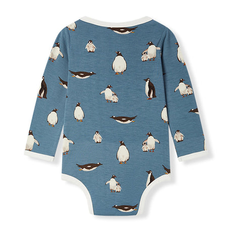 Milkbarn Luxe Stretch Long Sleeve One Piece Penguin - Princess and the Pea Boutique