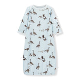 Milkbarn Luxe Stretch NB Gown & Hat Set Goose 0 - 3M - Princess and the Pea Boutique