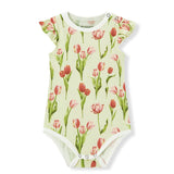 Milkbarn Luxe Stretch Ruffle One Piece Tulip - Princess and the Pea Boutique