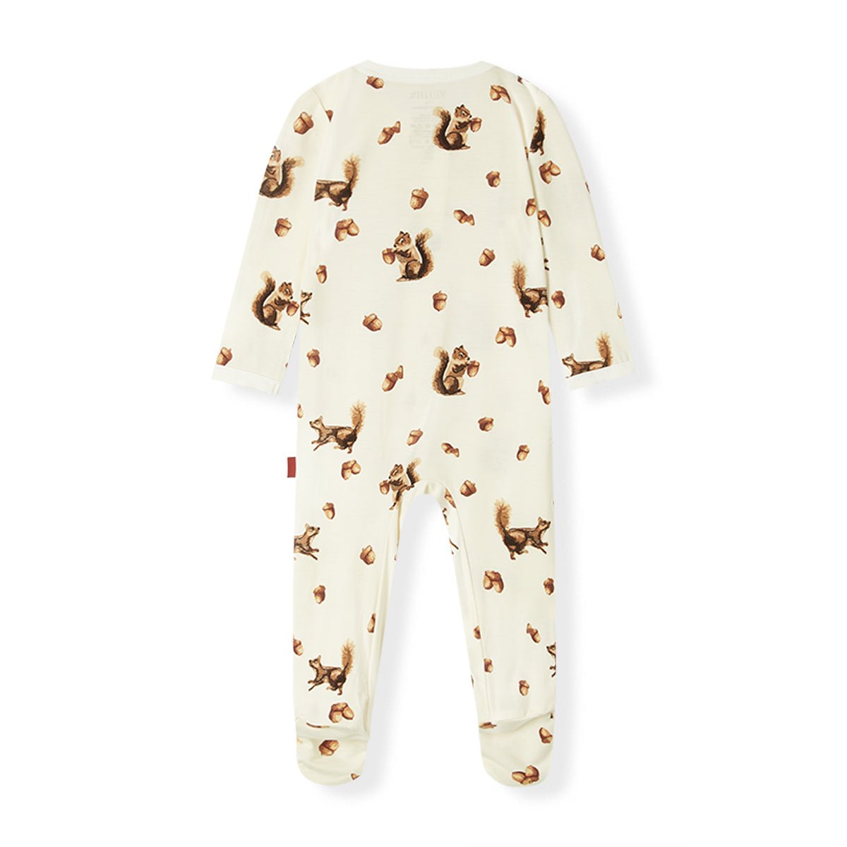 Milkbarn Luxe Stretch Zipper Footed Romper Chipmunk - Princess and the Pea Boutique