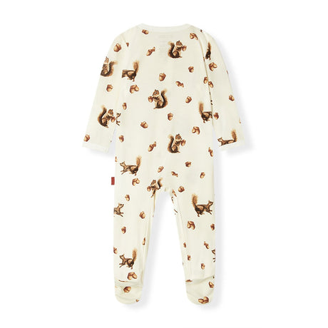 Milkbarn Luxe Stretch Zipper Footed Romper Chipmunk - Princess and the Pea Boutique