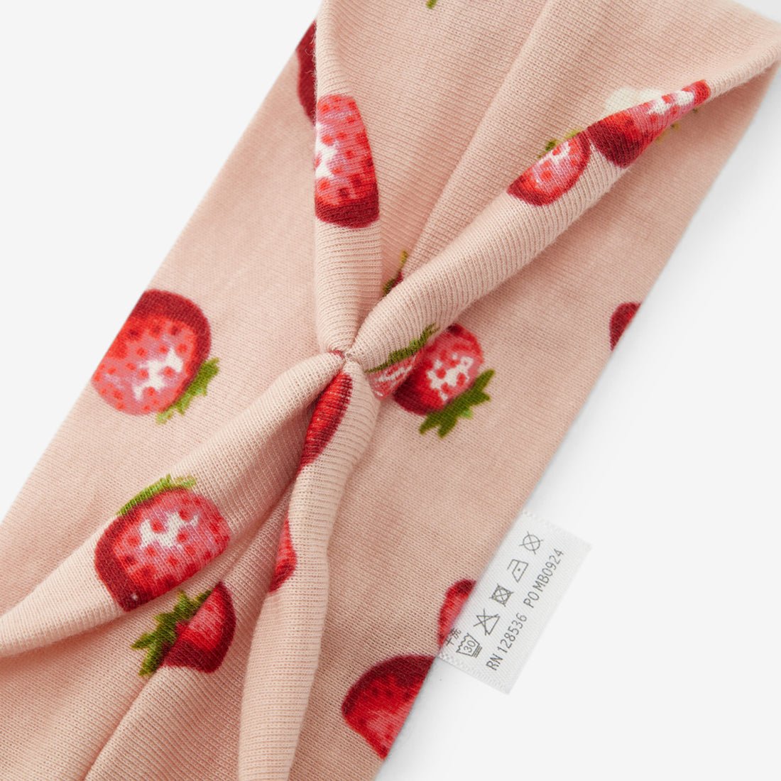 Milkbarn Organic Cotton Knotted Headband Strawberry 0 - 6M - Princess and the Pea Boutique