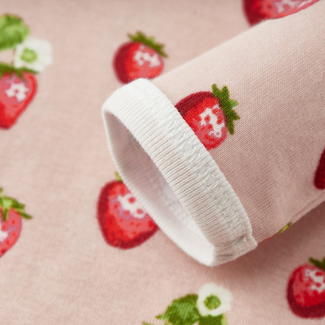 Milkbarn Organic Cotton NB Gown & Hat Set Strawberry 0 - 3M - Princess and the Pea Boutique