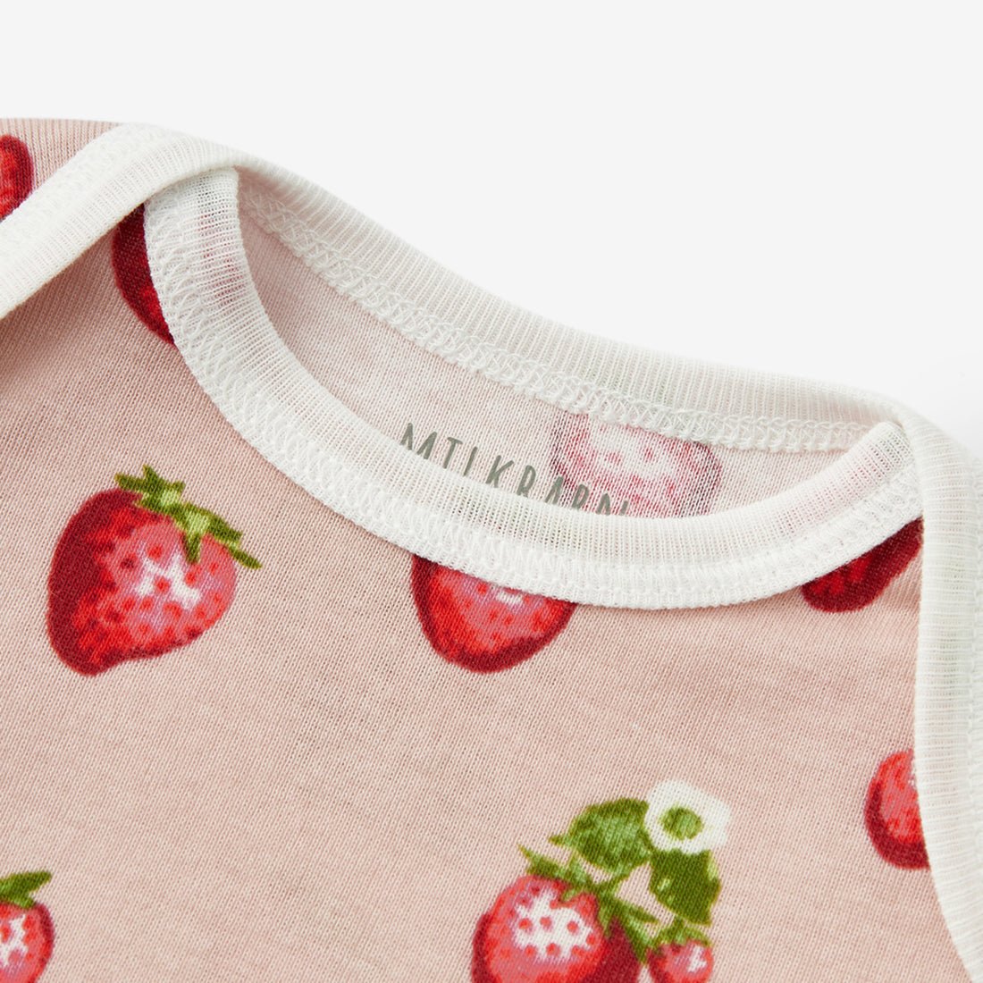 Milkbarn Organic Cotton NB Gown & Hat Set Strawberry 0 - 3M - Princess and the Pea Boutique