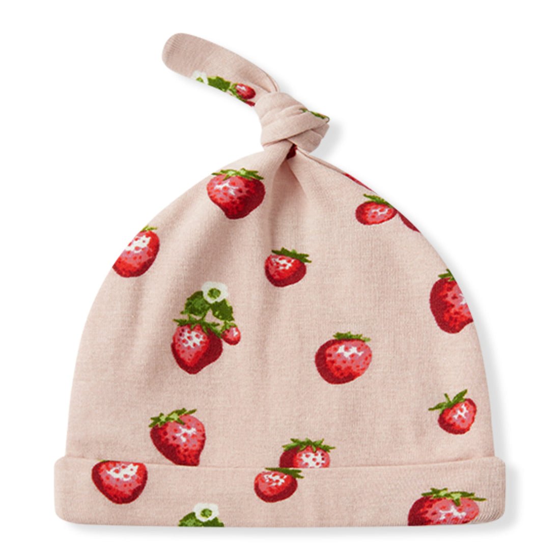 Milkbarn Organic Cotton NB Gown & Hat Set Strawberry 0 - 3M - Princess and the Pea Boutique