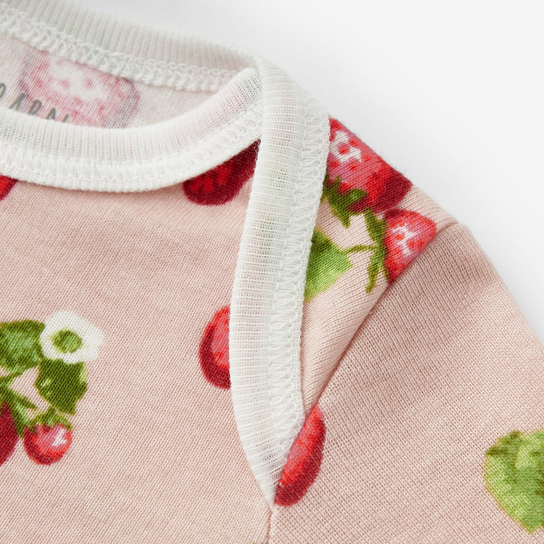 Milkbarn Organic Cotton NB Gown & Hat Set Strawberry 0 - 3M - Princess and the Pea Boutique