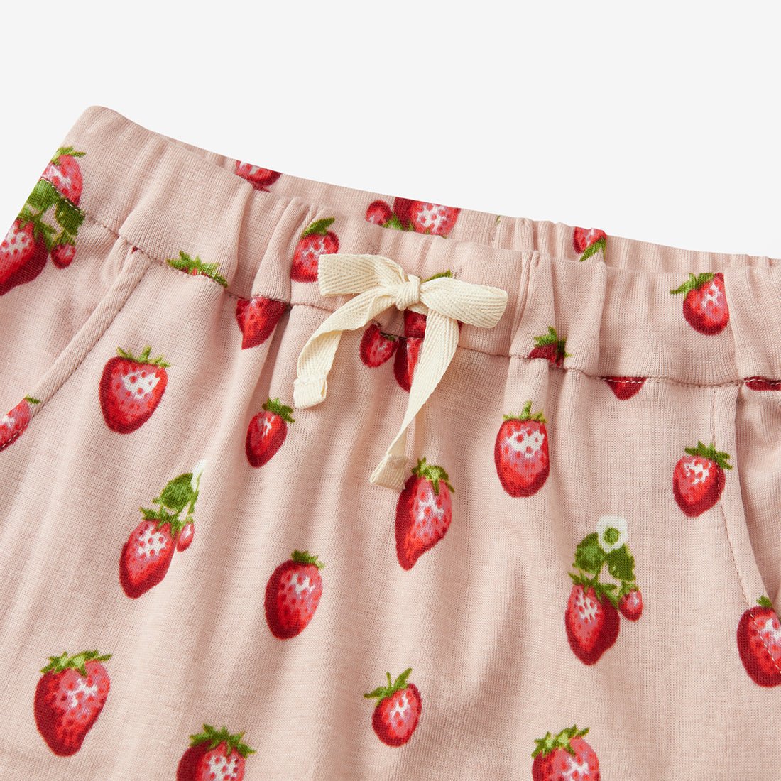 Milkbarn Strawberry Organic Cotton Jogger Pants - Princess and the Pea Boutique