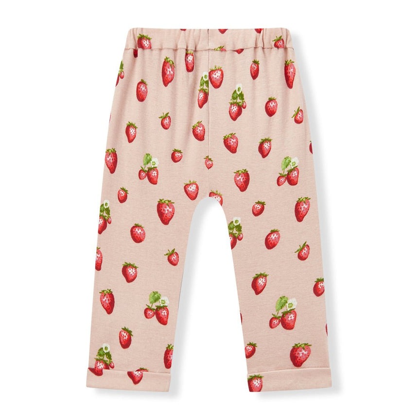 Milkbarn Strawberry Organic Cotton Jogger Pants - Princess and the Pea Boutique