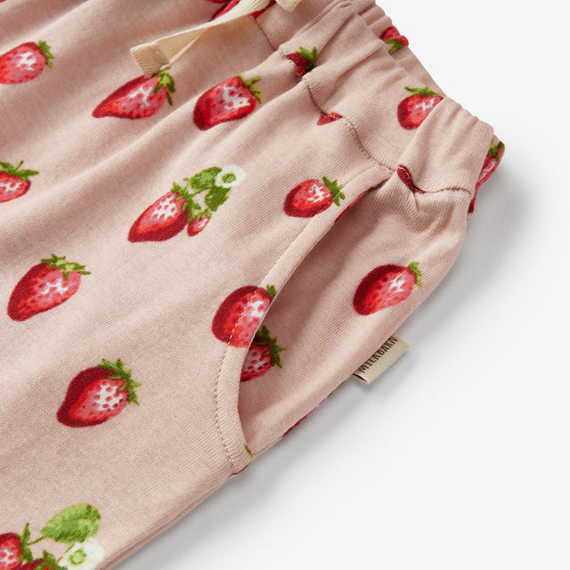 Milkbarn Strawberry Organic Cotton Jogger Pants - Princess and the Pea Boutique