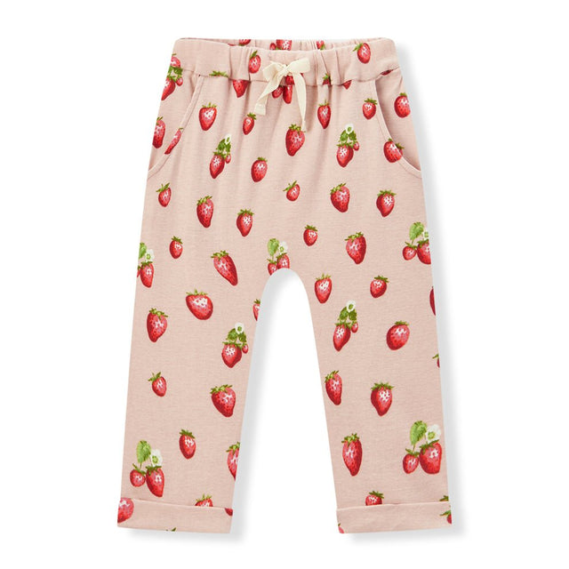 Milkbarn Strawberry Organic Cotton Jogger Pants - Princess and the Pea Boutique
