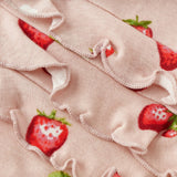 Milkbarn Strawberry Organic Cotton Ruffle Footed Romper - Princess and the Pea Boutique