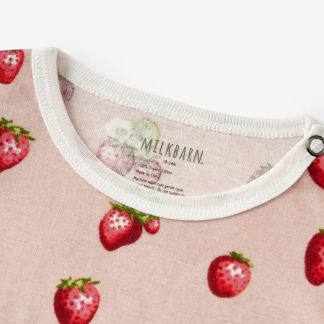 Milkbarn Strawberry Organic Cotton Ruffle One Piece - Princess and the Pea Boutique
