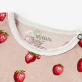 Milkbarn Strawberry Organic Cotton Ruffle One Piece - Princess and the Pea Boutique
