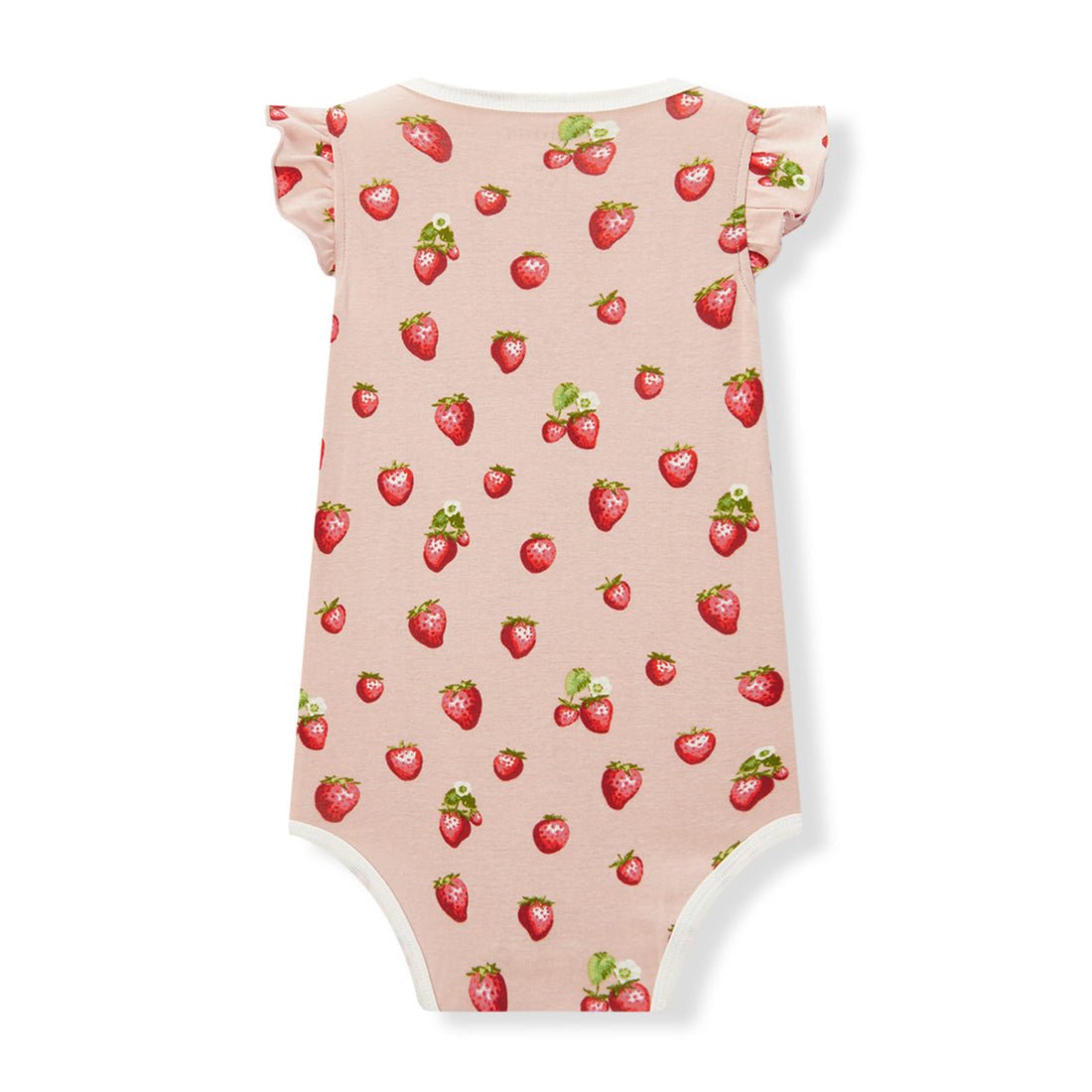 Milkbarn Strawberry Organic Cotton Ruffle One Piece - Princess and the Pea Boutique