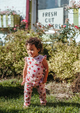 Milkbarn Strawberry Organic Cotton Ruffle One Piece - Princess and the Pea Boutique