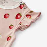 Milkbarn Strawberry Organic Cotton Ruffle One Piece - Princess and the Pea Boutique
