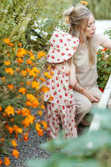 Milkbarn Strawberry Ruffle Tank and Pant Set - Princess and the Pea Boutique