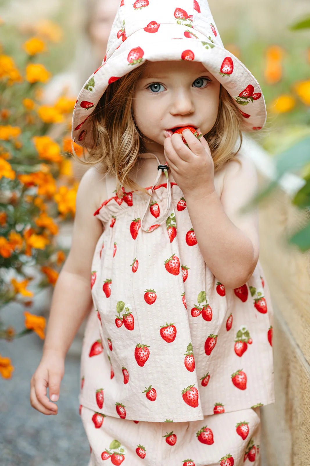 Milkbarn Strawberry Ruffle Tank and Pant Set - Princess and the Pea Boutique