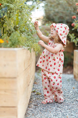 Milkbarn Strawberry Ruffle Tank and Pant Set - Princess and the Pea Boutique